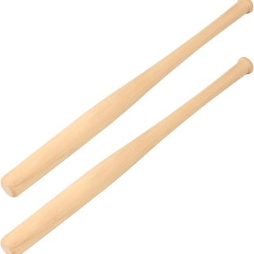 2 Pcs Wooden Baseball Bat, 18 Inch Unpainted Wood Baseball Bats, Wooden Baseball Bat Craft Unfinished Wood Unpainted Mini Baseball Bat for DIY Painting Sports Party Favors Craft